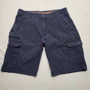 Wear First Mens Cargo Shorts Size 36 Free Band Ripstop Navy Blue